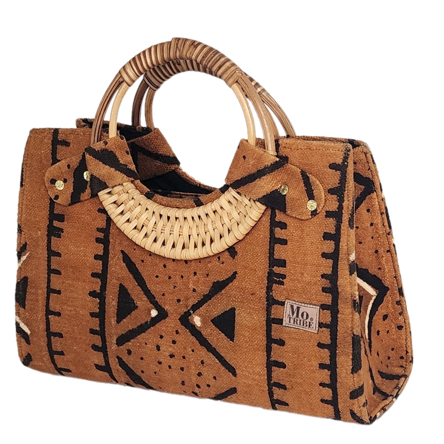 Nasika Mudcloth Tote Handbag _ Brown