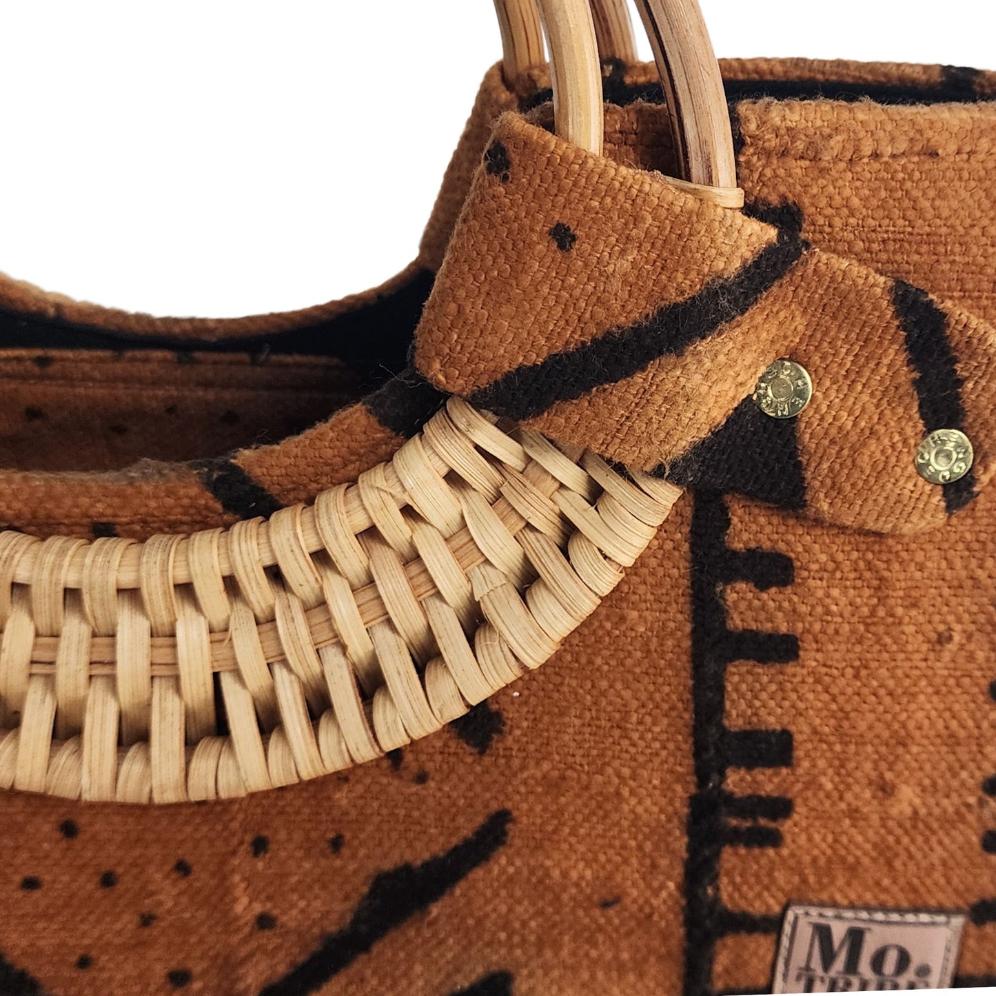 Nasika Mudcloth Tote Handbag _ Brown