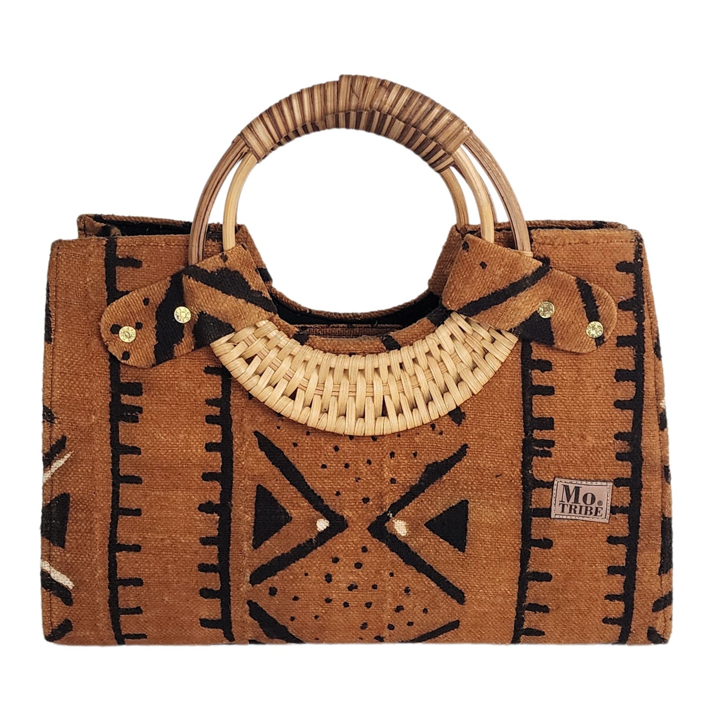 Nasika Mudcloth Tote Handbag _ Brown