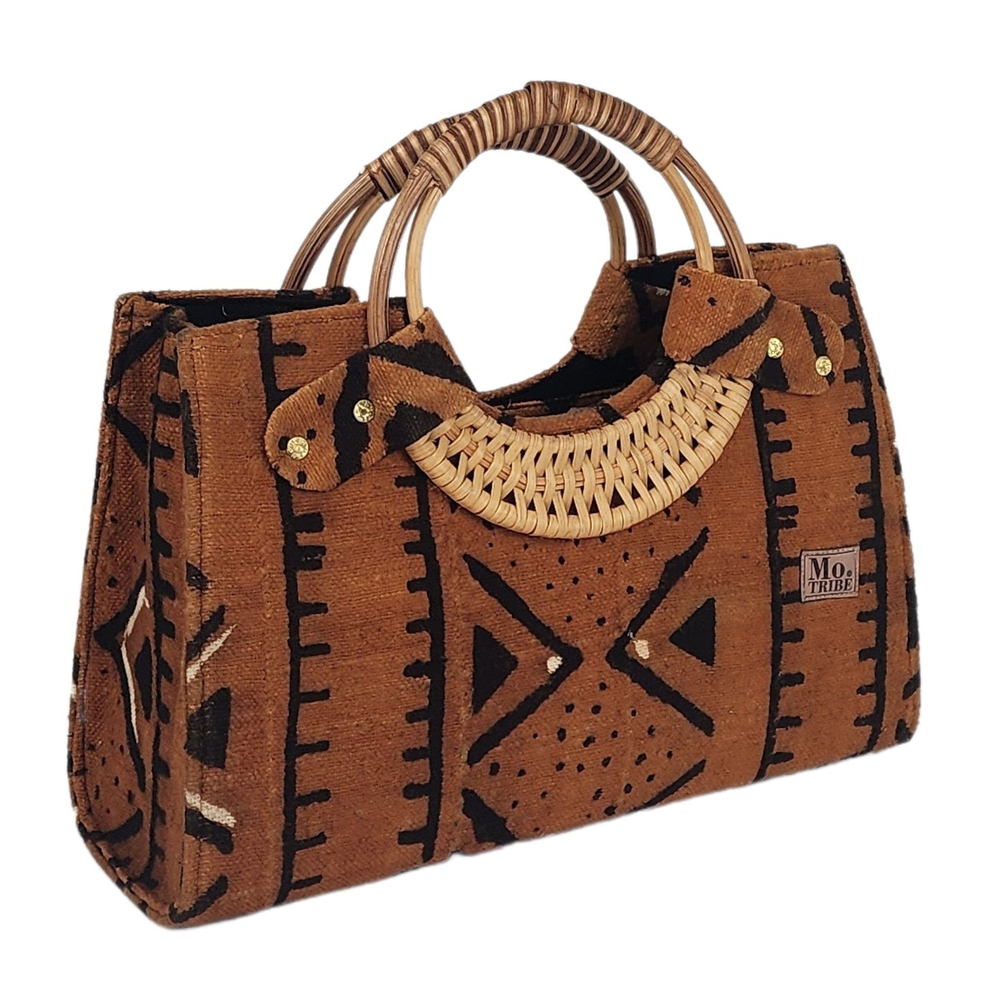 Nasika Mudcloth Tote Handbag _ Brown